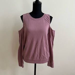 GARAGE Pink Shoulder Cut-Out Sweater